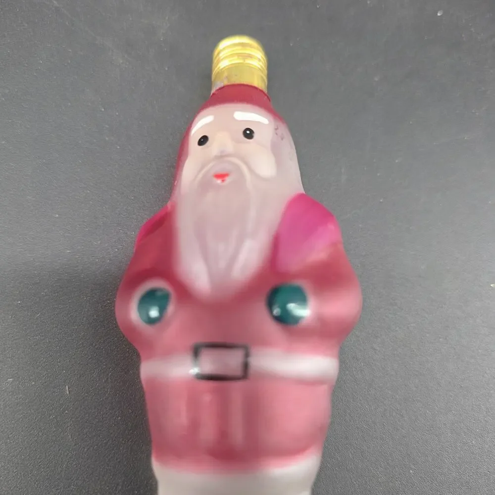 10x Vintage Santa Claus Christmas String Light Bulbs 120V 5W Replacement C7 E12